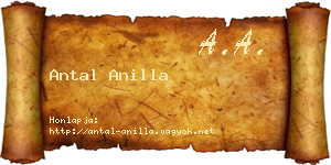 Antal Anilla névjegykártya